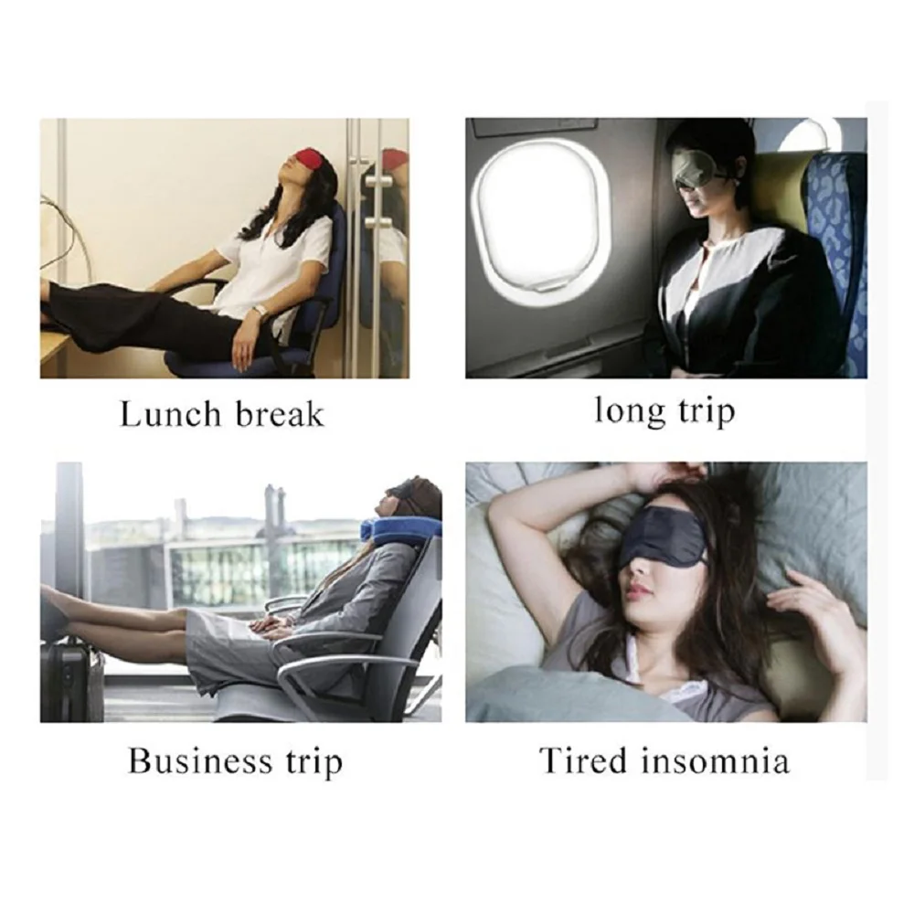 Imitated Silk Sleep Eye Mask Shading Eye Patch Portable Travel Relax Eyepatch Lunch Break Eye Cover Night Health Sleeping Shield