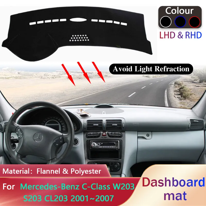 

Car Dashboard Pad for Mercedes-Benz C-Class W203 S203 CL203 2001~2007 Liner Mat Sunshade Dashmat Carpet Rug Cover Accessories