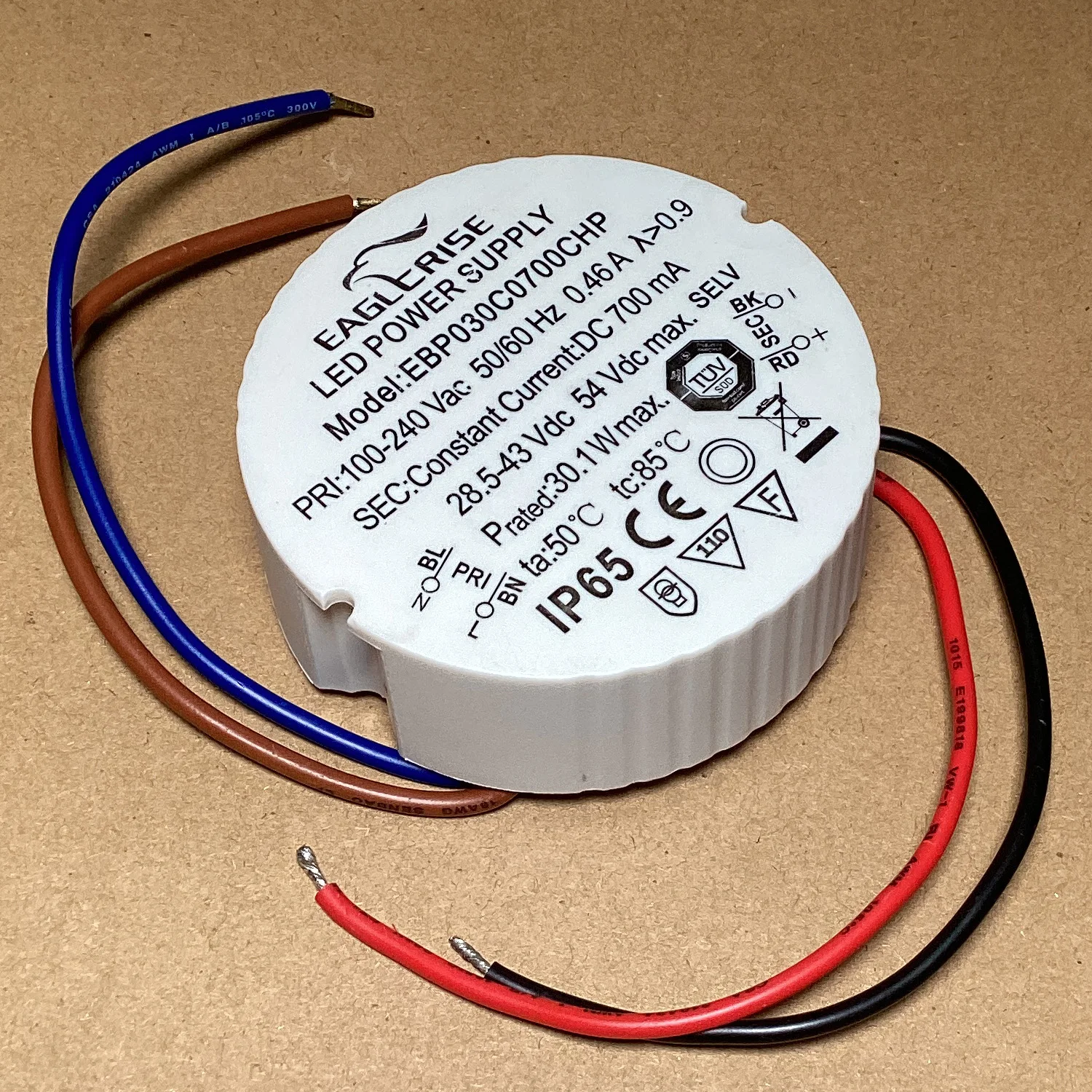 Eaglerise IP65 LED Built-in Driver 700mA 30W EBP030C0700CHP 18W Waterproof LED Transformer 400mA ebp018c0400chp