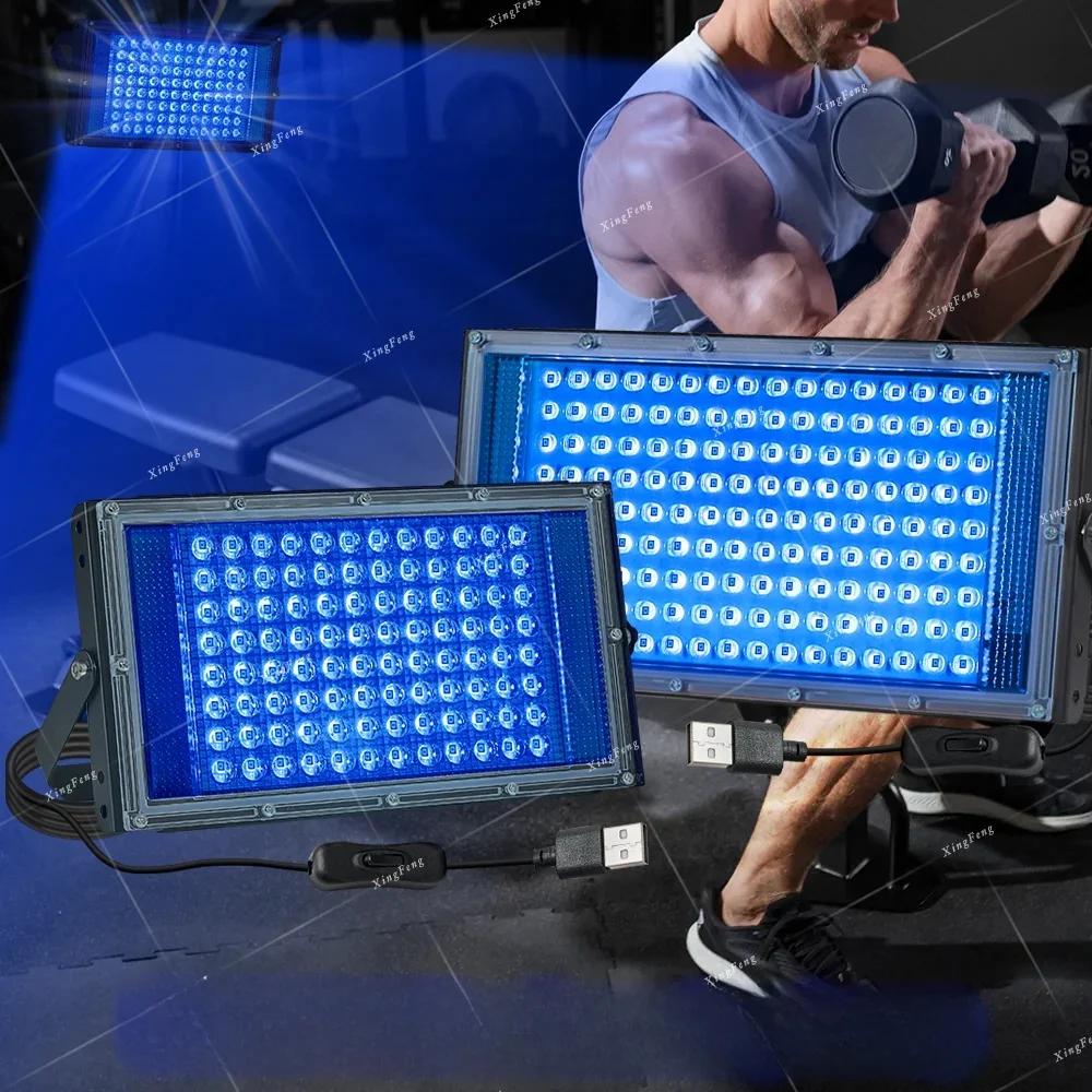 Lampe de bronzage à lumière bleue avec 96/144 LED, 1/2/3 pièces, portable et facile à installer, adaptée au bronzage quotidien, cadeau de vacances