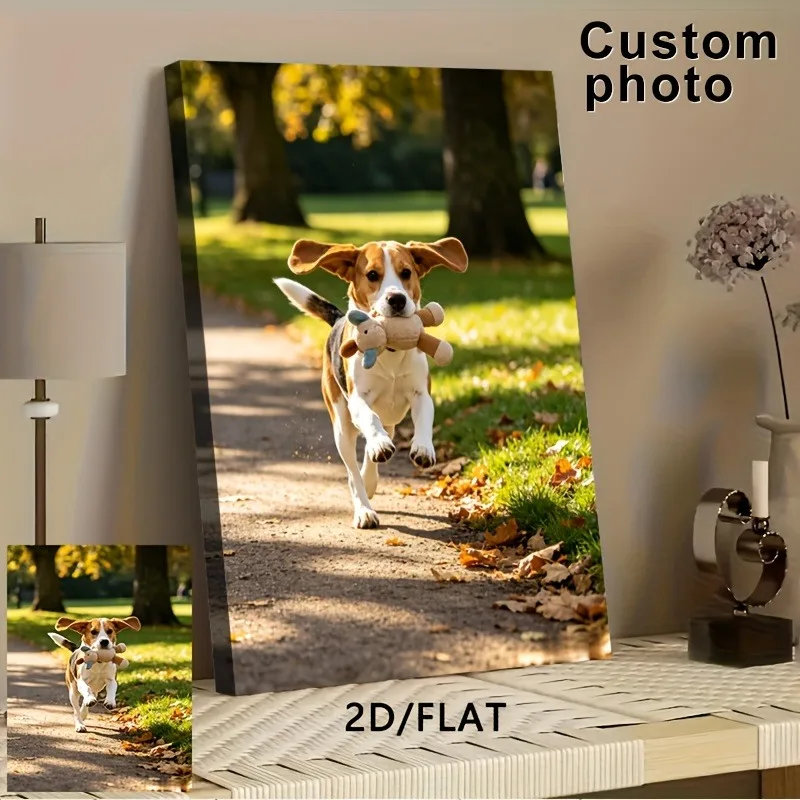 Customizable Wooden Frame Canvas Art, Personalized Canvas Photo Made Just for You, Perfect for Wall Decor and as a Gift