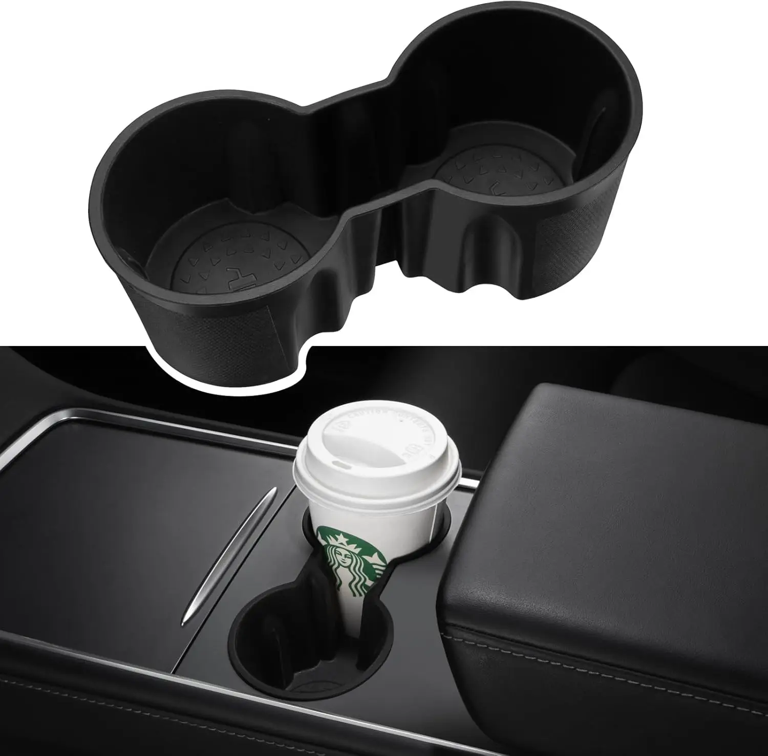 

Tesla (Model 3/Y)- Cup Holder insert Black 1 Piece