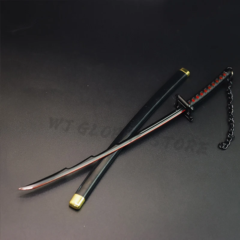 Bleach periféricos de animé espadas samurái modelo de juguete Katanas tamaño Real Kurosaki Ichigo Zangetsu con vainas regalo de adorno de escritorio