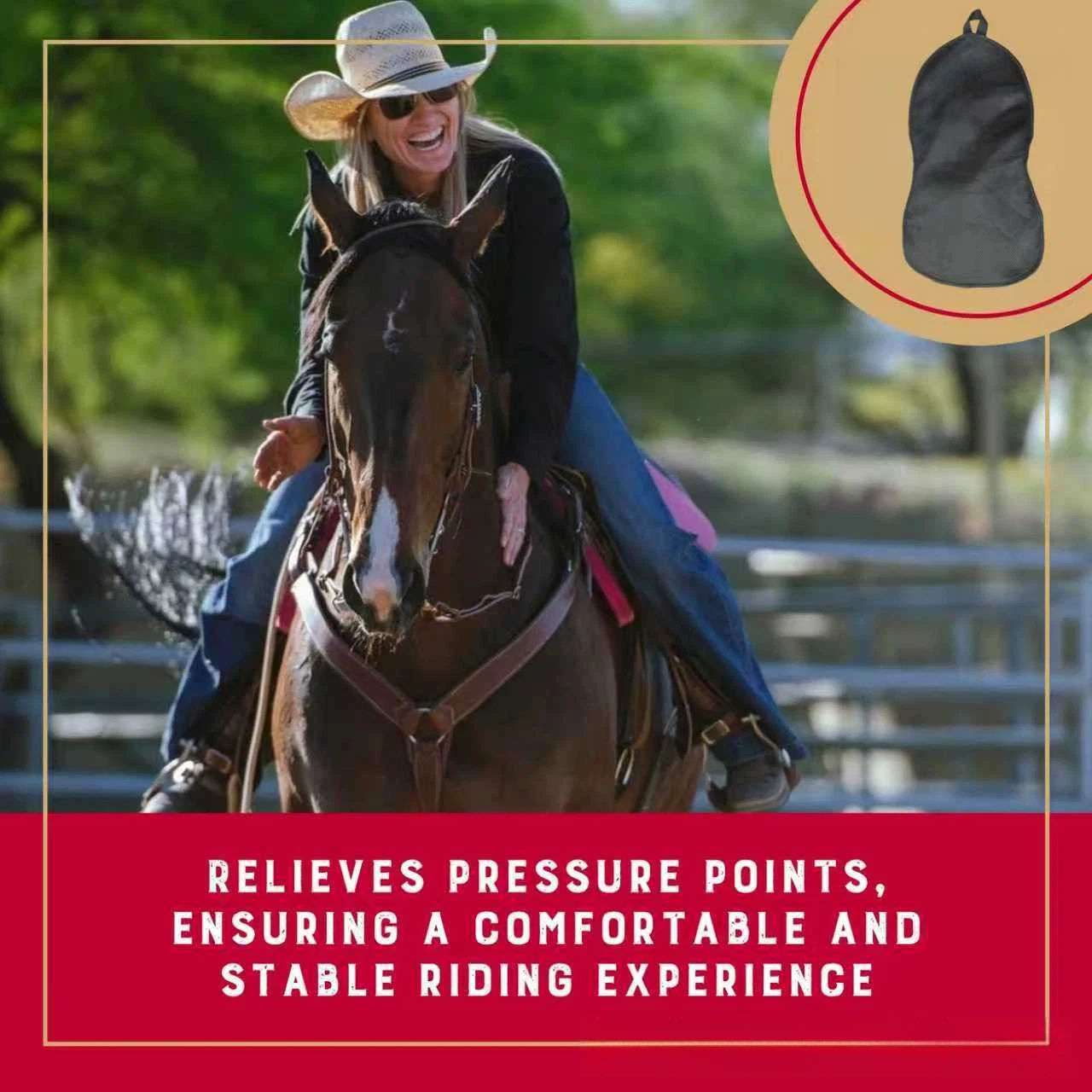 

Saddle Pad Equestrian Seat Cover Equestrian Equipment Padding Supplies Stable Saddle Cushion Lightweight Practical Soft Support