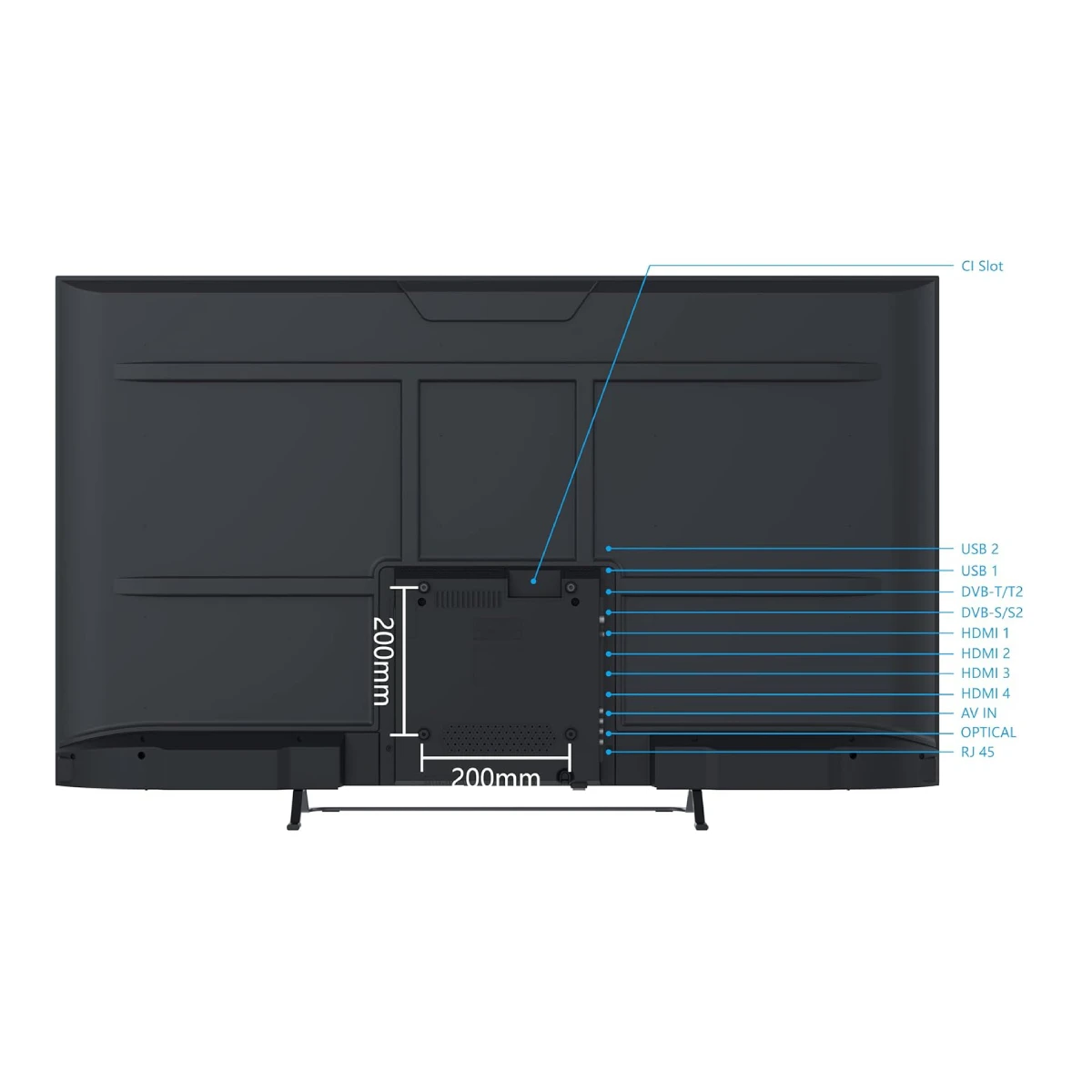 Smart Tech 55 UG10V3 55 بوصة Ultra HD 4K Smart HDR Google TV، Dolby Audio، Wi-Fi، Bluetooth، Chromecast، أسود