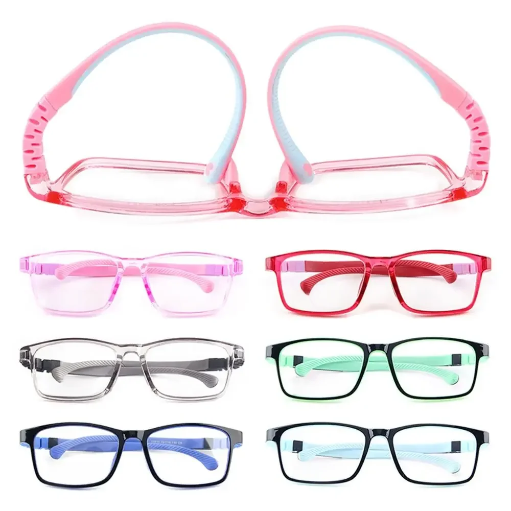 Lunettes Anti-lumière bleue pour enfants, en Silicone, pour garçons et filles, pour ordinateur, ultralégères, carrées, transparentes