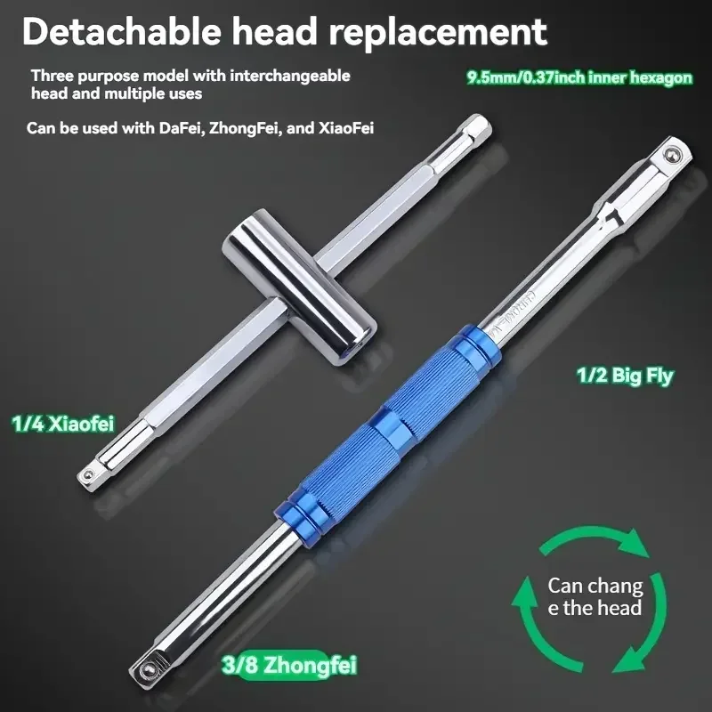 Adjustable T-Handle Hexagon Wrench Versatile for Car Electric Vehicle Motorcycle Maintenance Patented Spinner Handle Socket Tool