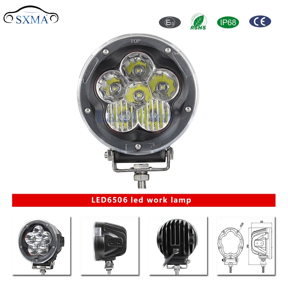 

SXMA 5.5" LED Headlight E-MARK Spotlight 60W LED Worklight Driving Light Aluminum Alloy for Jeep Wrangler JK 2007-2017 1PC