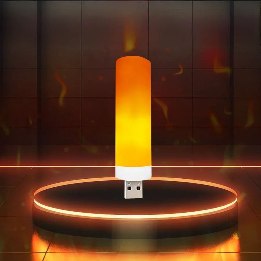 USB LED flamme lumière dynamique effet de flamme feu ampoule USB atmosphère lumière LED maïs ampoule jardin décor lampe scintillante