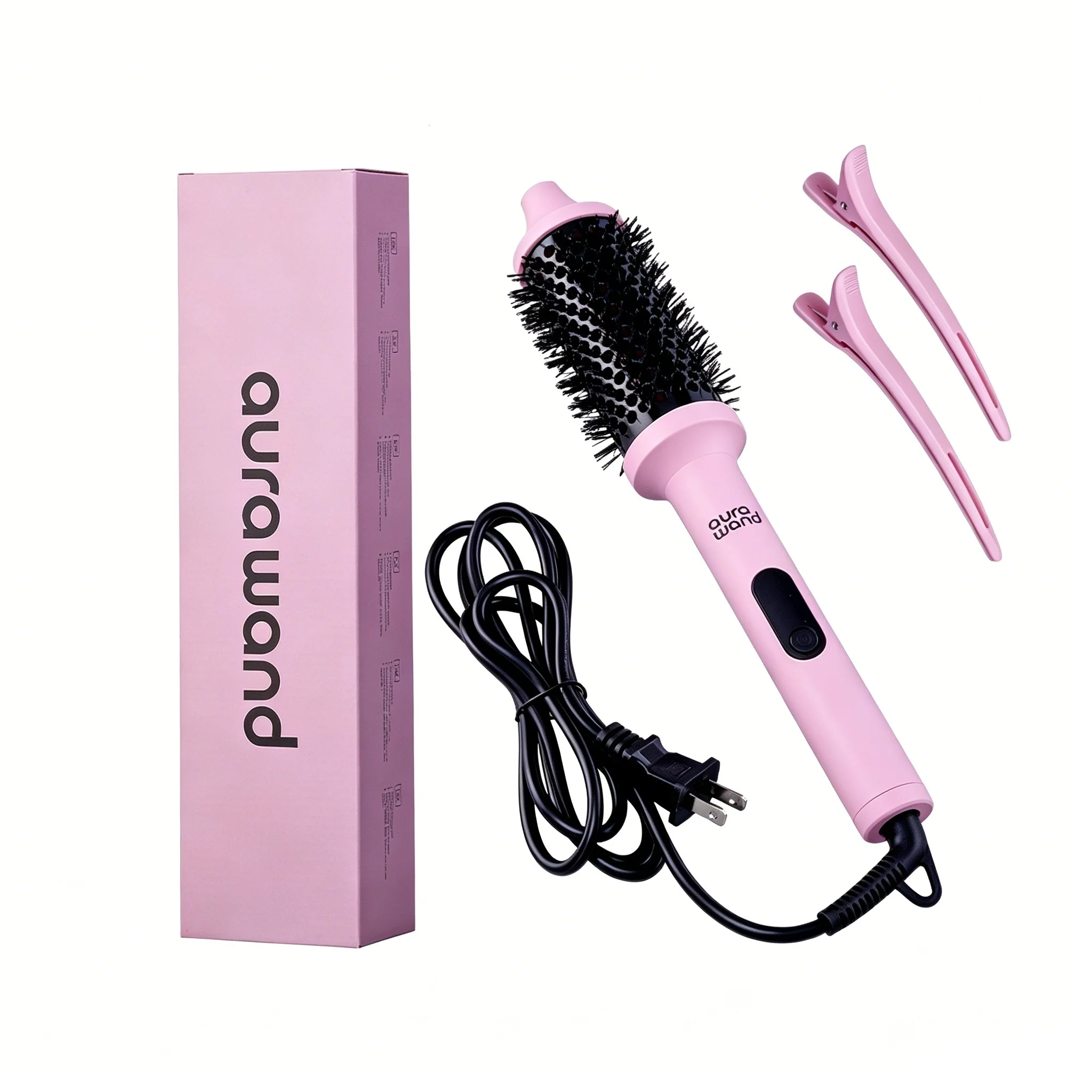 Infrared Thermal Styling Brush 55W Fast Heating Blowout Brush LED Display 1.5"