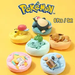 Hot Pokemon Anime Figures Pikachu Bulbasaur Action Figure Toys Car Interior Cartoon Characters Model Birthday Adult Kids Gift