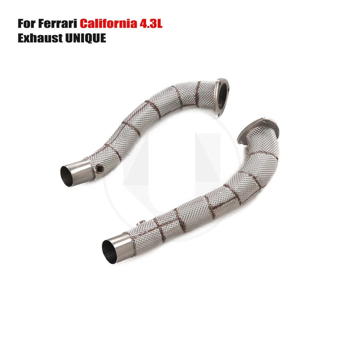 UNIQUE For 2009-2013 Ferrari California 4.3L With insulator downpipe With cat/without cat exhaust pipe