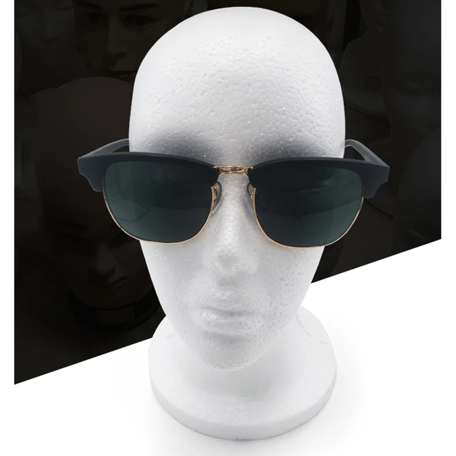 

Foam Wig Head Hairpieces Stand Holder Professional Portable for Home Salon Shop Hats Glasses Headband Display Rack Female Male