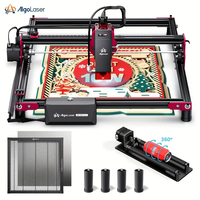 10W Blue Light Laser Engraver with Honeycomb Roller 300x315mm Wi-Fi Enabled App Control, Multi-Function DIY Craft Tool for Gift