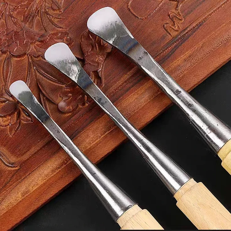 Holzbearbeitungs-Schnitzmeißel Schnitzwerkzeug Rohjade-Schüsselmesser Holzschnitzmesser 10mm 20mm 30mm – Detail 2