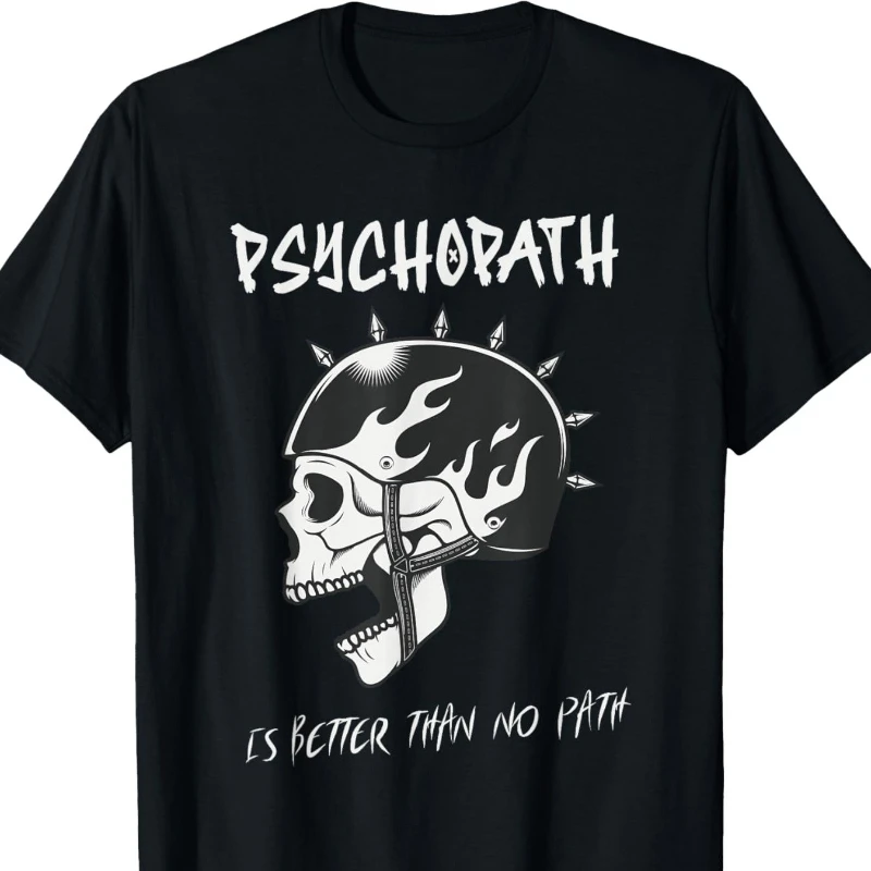 

Punk Rocker's Dream Pure Cotton T-Shirt with Unique Skull Design Casual Breathable Durable for All Seasons