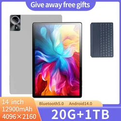 2024 nuovo arrivo 14 pollici 10 Core tablet Android 13 Google Play Dual 4G/5G rete GPS Bluetooth WiFi tablet 20GB RAM 1TB ROM