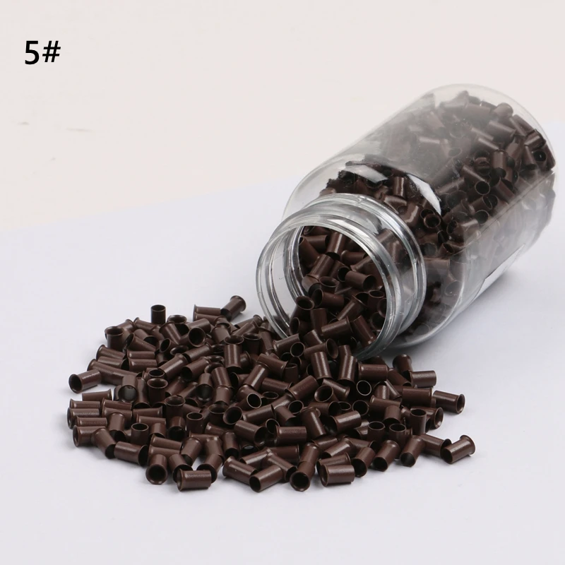 3.4x3.0x6mm 1000pcs copper flared ring easily locks copper flare beads silicone free for i tip hair extension