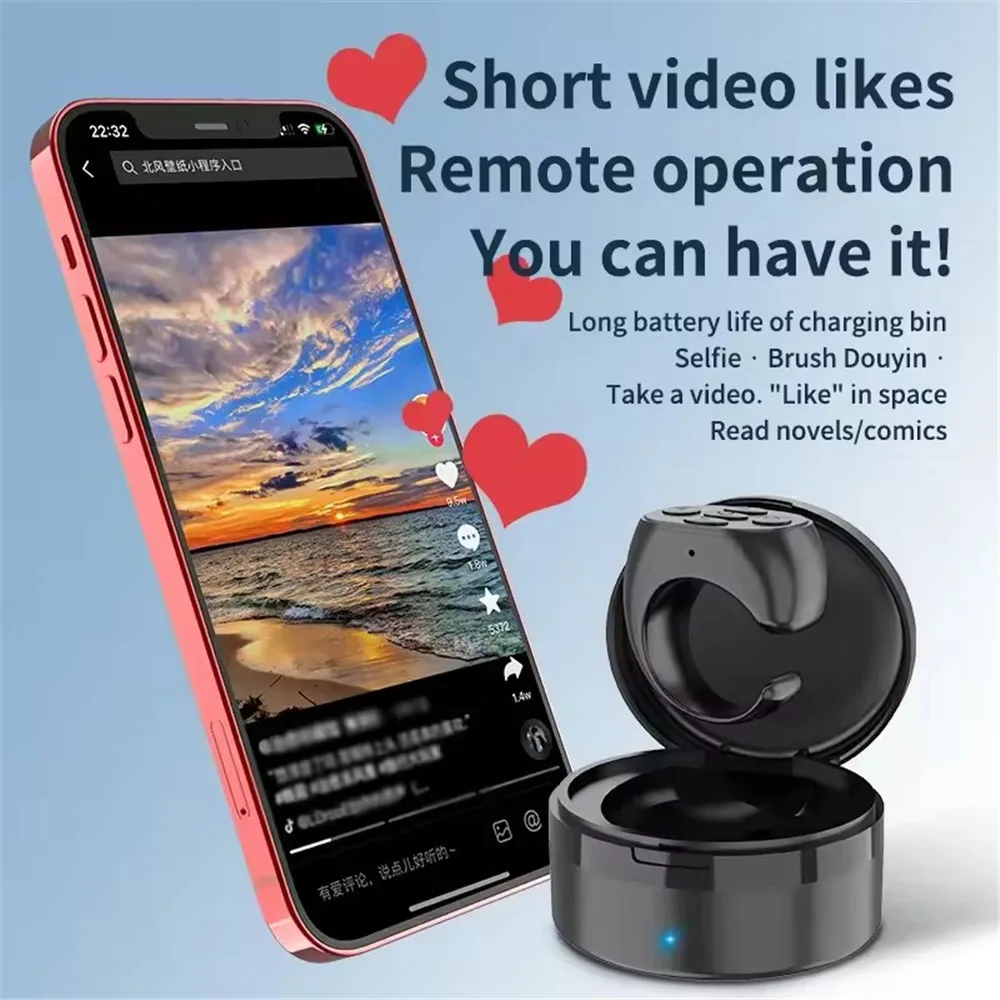 FANGTUOSI Ring Bluetooth Fernbedienung Fingertip Selfie Video Controller Automatische Page Turner Browsing Für Handy TikTok
