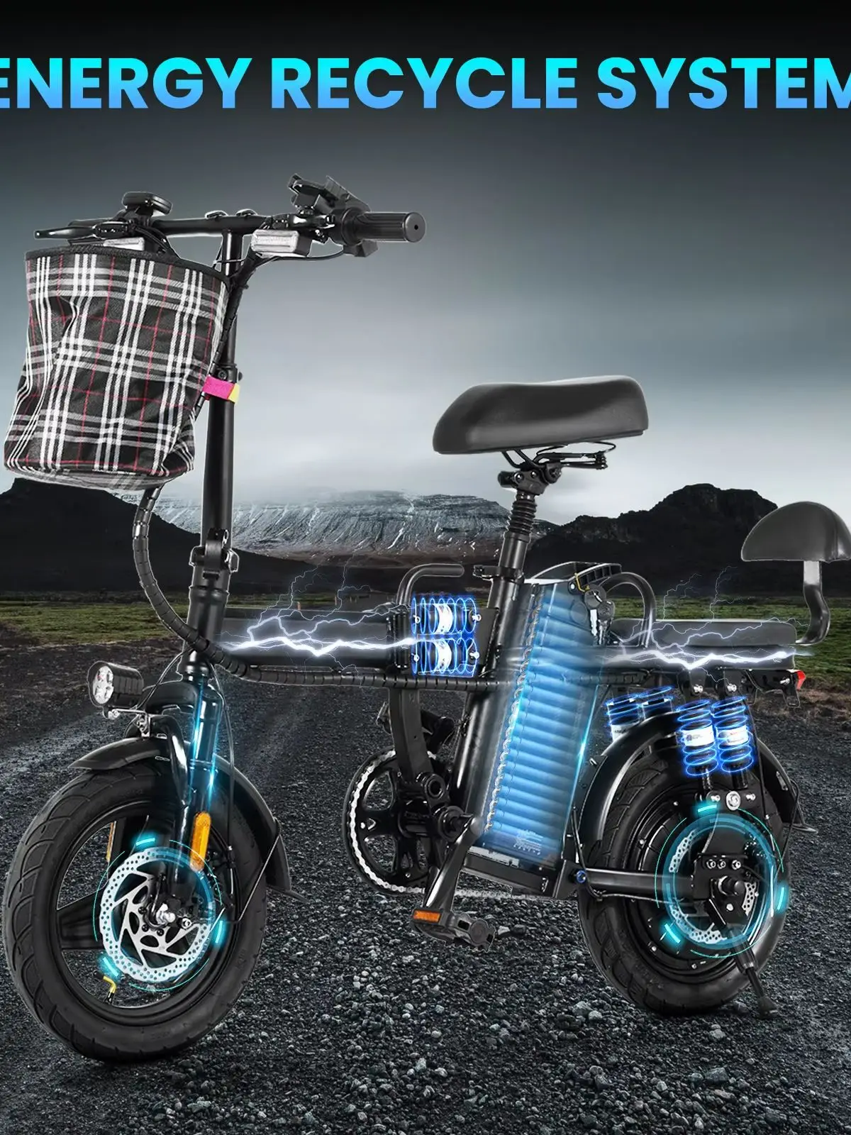 دراجة كهربائية سريعة السرعة قابلة للطي طويلة المدى دراجة كهربائية قابلة للطي محرك قوي سرعة سريعة 14 بوصة دراجة كهربائية