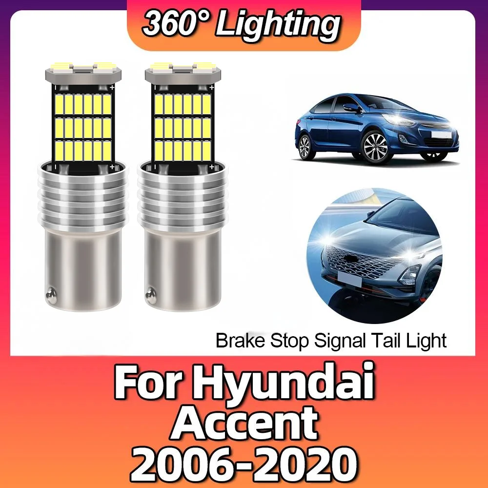 

2pcs LED 6000K Bulb 1157 BAY15D P21/5W Car Turn Signal Lamp Backup Lights For Hyundai Accent 2006-2015 2016 2017 2018 2019 2020