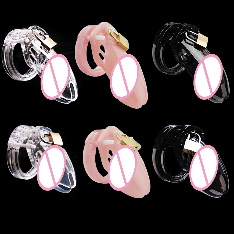 Male Chastity Cage Device Small/Standard Cock Cage with 5 Size Rings Brass Lock Locking Number Tags Erotic Urethral Men SexyToy