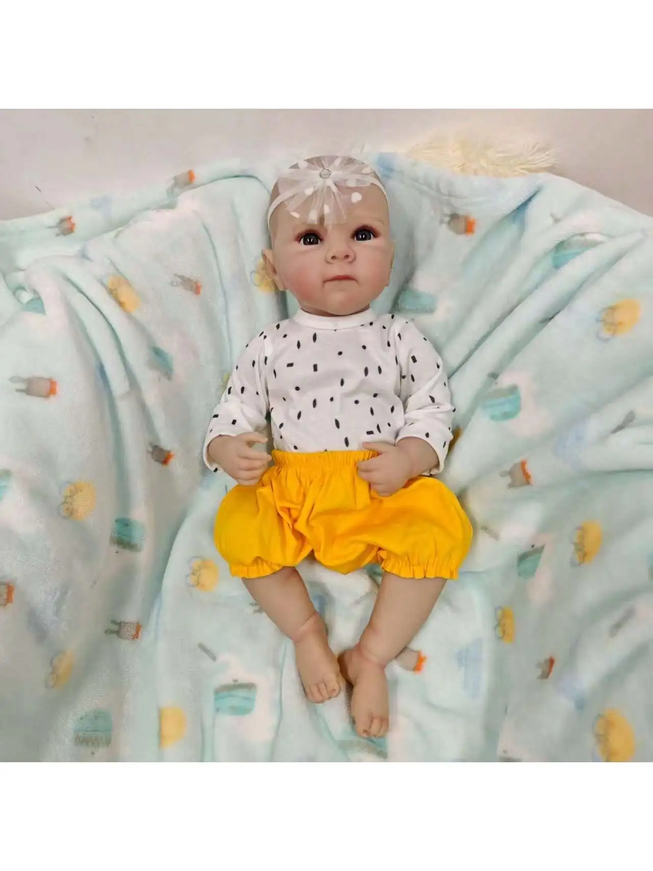 

Lifelike Reborn Baby Dolls- 19Inch Cute Soft Vinyl Realistic Baby Doll,Poseable Real Life Baby Dolls(ONLY DOLL/NO ACCESSORES)