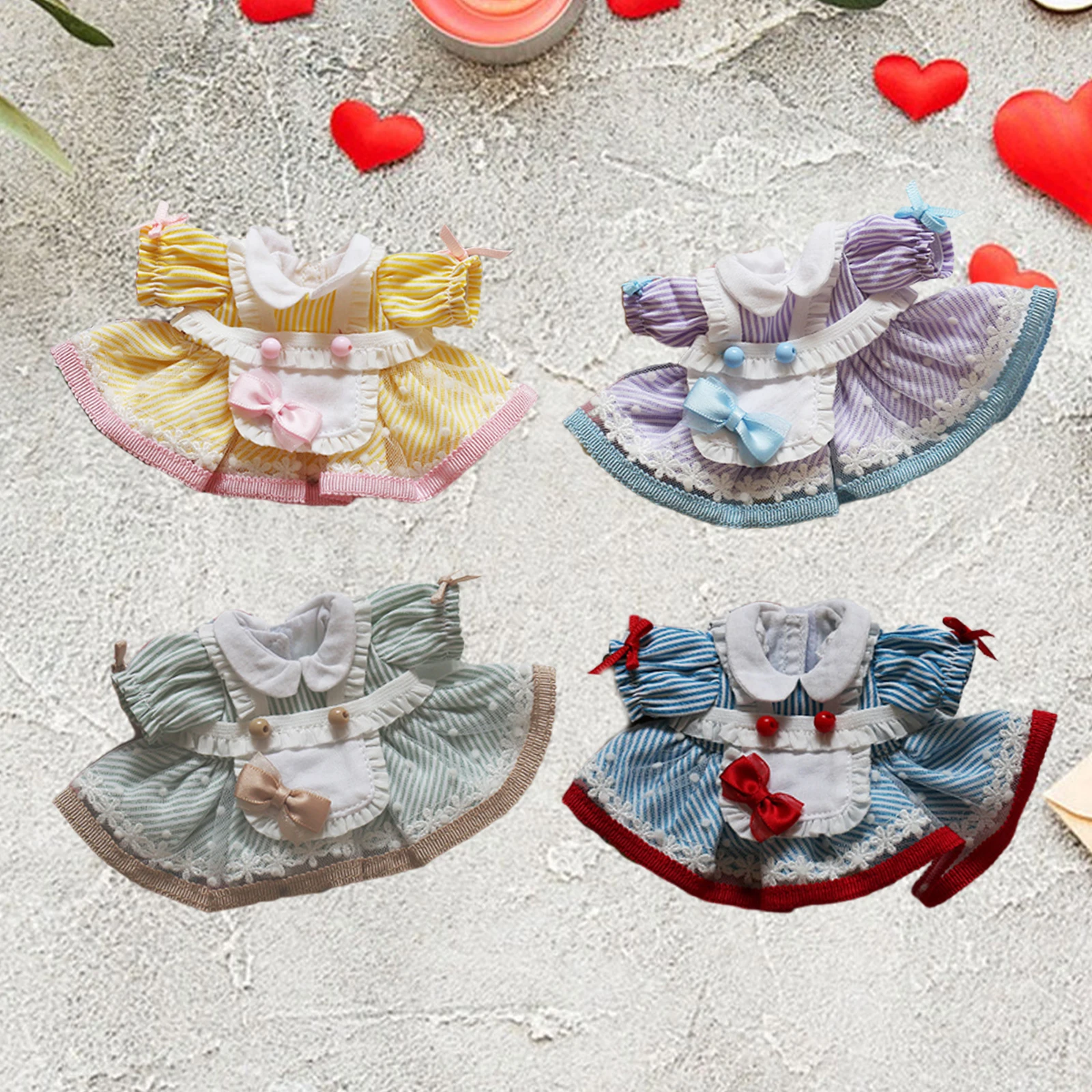 

Plush Doll Dress Dress up for Little Girls Flexibility Coordination Imagination Pendant Doll Costumes Girl Doll Clothes