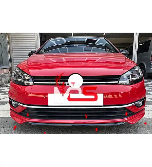 

For VW Volkswagen Golf 7.5 Front Attachment (Plastic) Prefix Lip Compatible 2018 To 2020 Models - Rocker Spoiler Bumper Diffuser