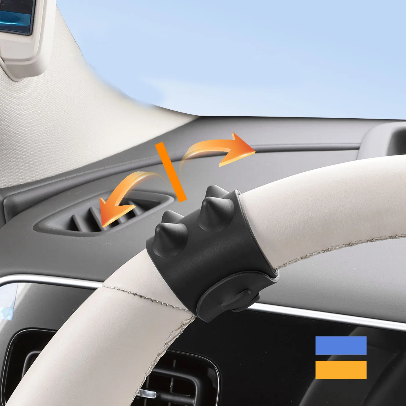 Silicone Steering Wheel Grip Cover Anti Slip Massage Steering Wheel Protector Soft Universal Car Steering Wheel Accessory