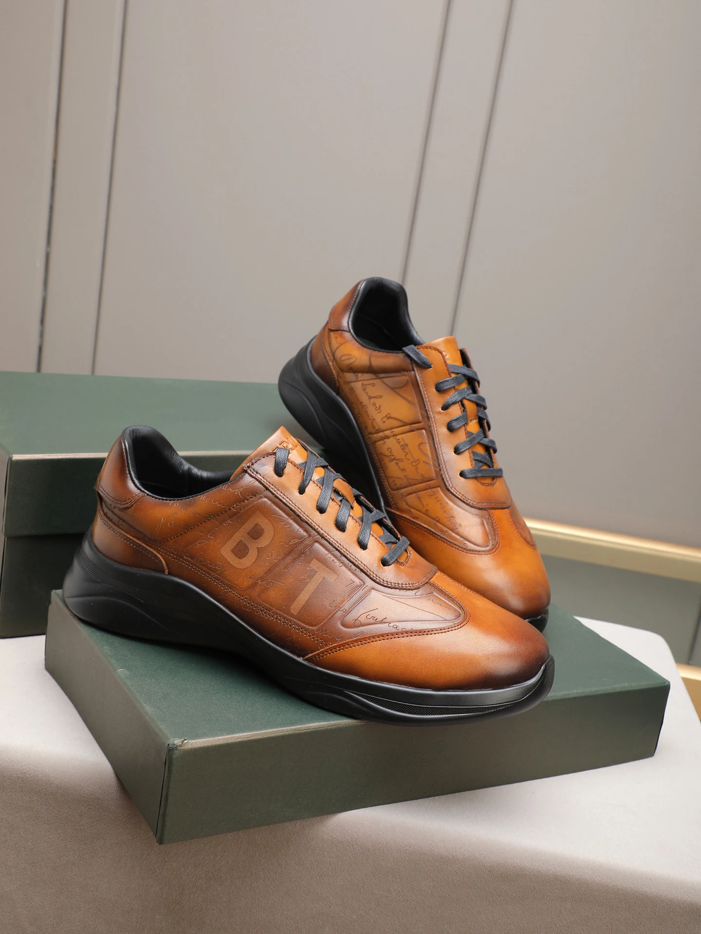 OECHSLI Shoes Cowhide 2026 new Sneakers Sports Knitted genuine leather embroidery high-quality Men‘s European big size 38-45
