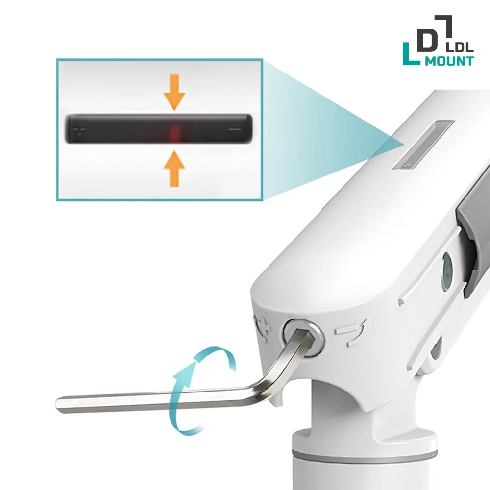 LDL-MOUNT L-Mt Easy Control desk slim clamp-hole type combined spring monitor arm APL-GS681