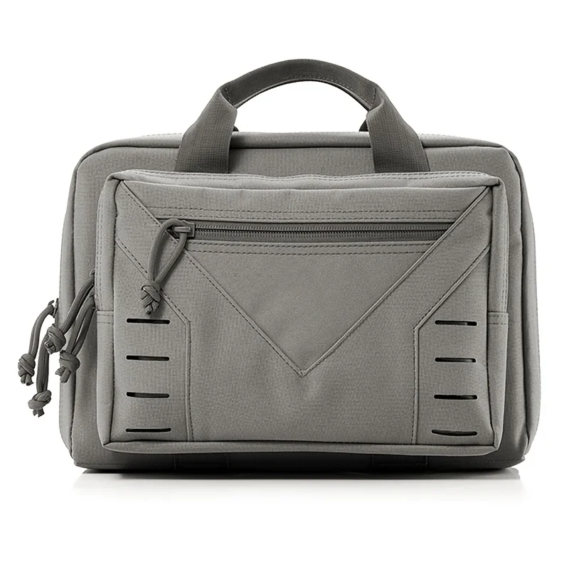 حقيبة مسدس تكتيكية ناعمة بسحاب مع 5 حلقات مرنة تحمل 5 كومة مزدوجة/1 أكياس تخزين مفردة مخفية #5