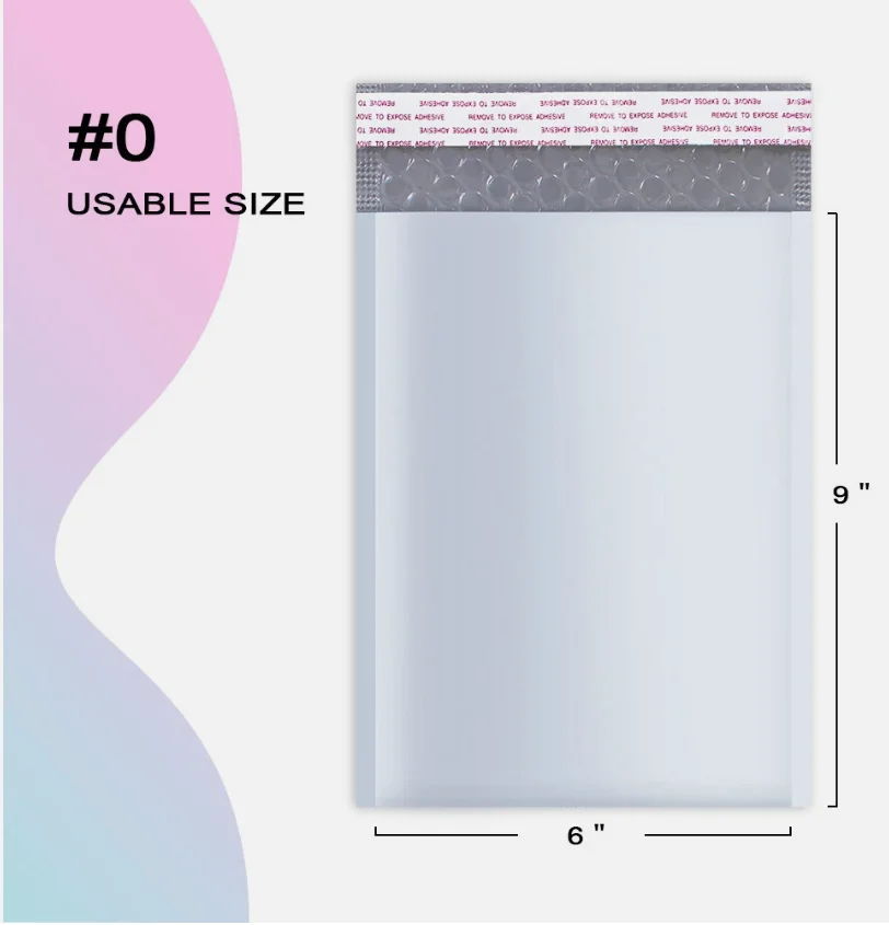 500 Poly Bubble Mailers #0 6x9 Padded Envelopes Shipping Bags Self Seal Lightweight USA Made Wholesale Box