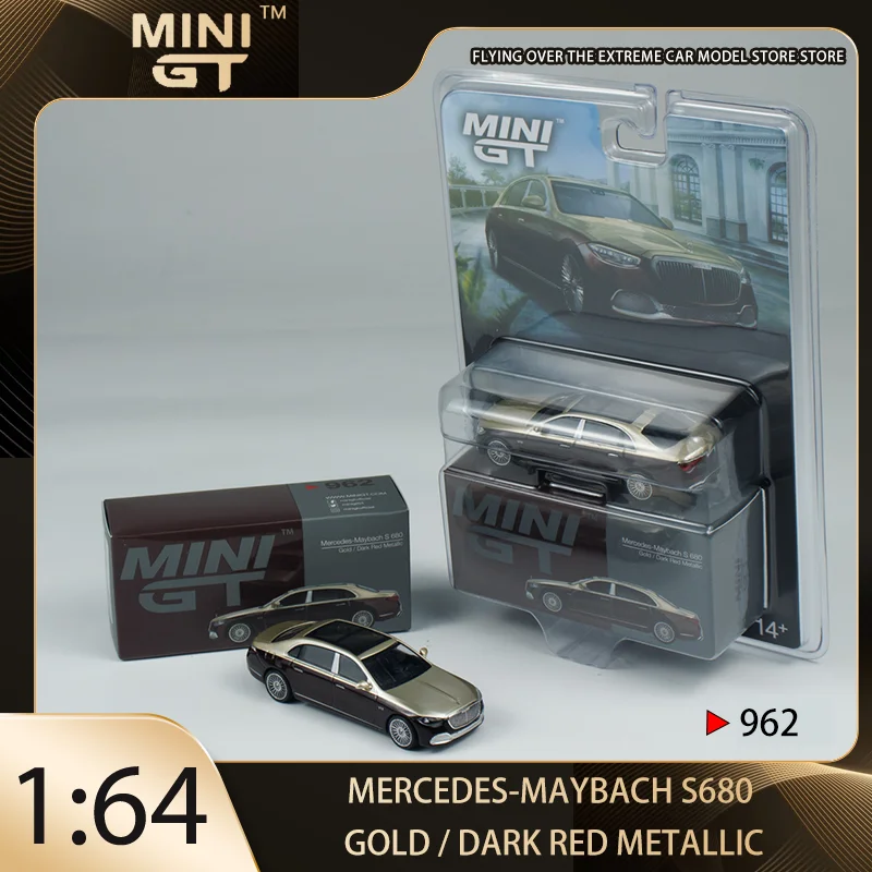 

MINIGT 1:64 Mercedes-Maybach S680 MGT00962-BL Alloy Premium Diecast Vehicle Model Toys Collectible Display Piece