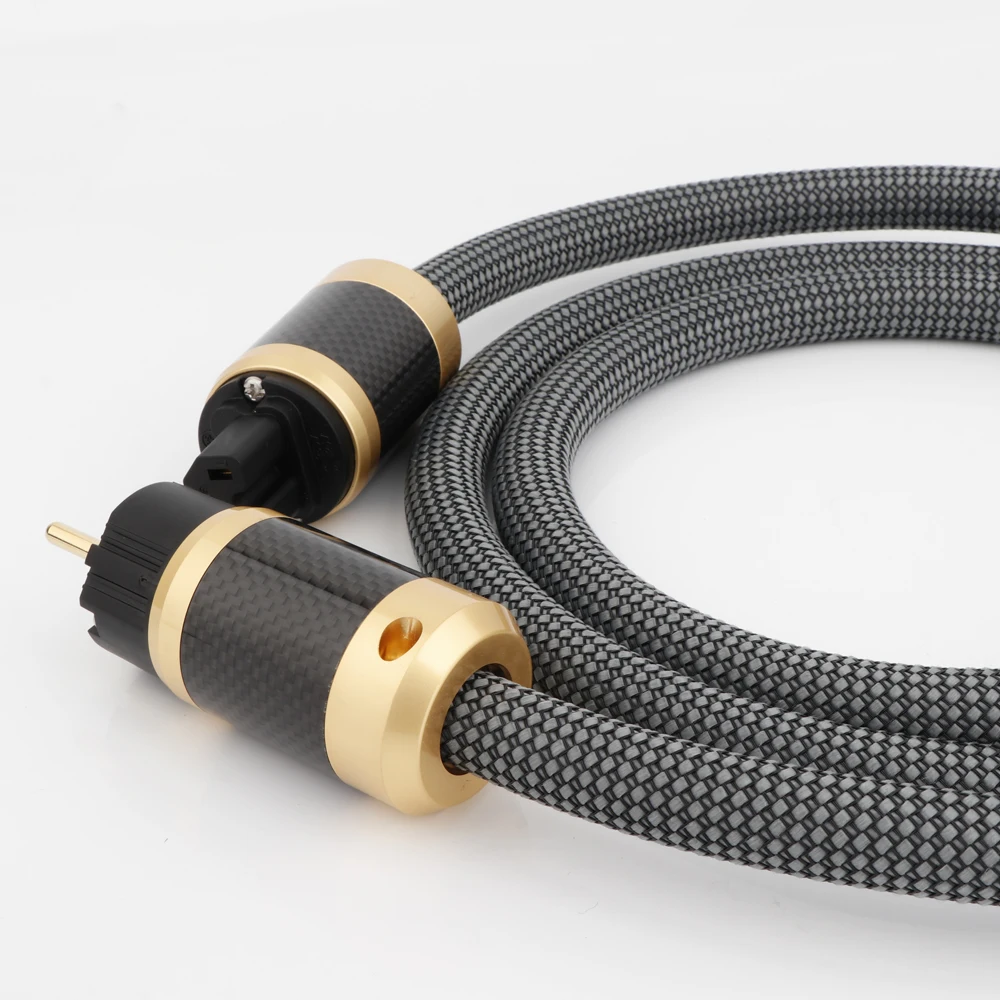 

Hi-end EU/US Version Power Cord With C15 IEC320 Gold Plated Power Plug HIFI Audio Power Cable