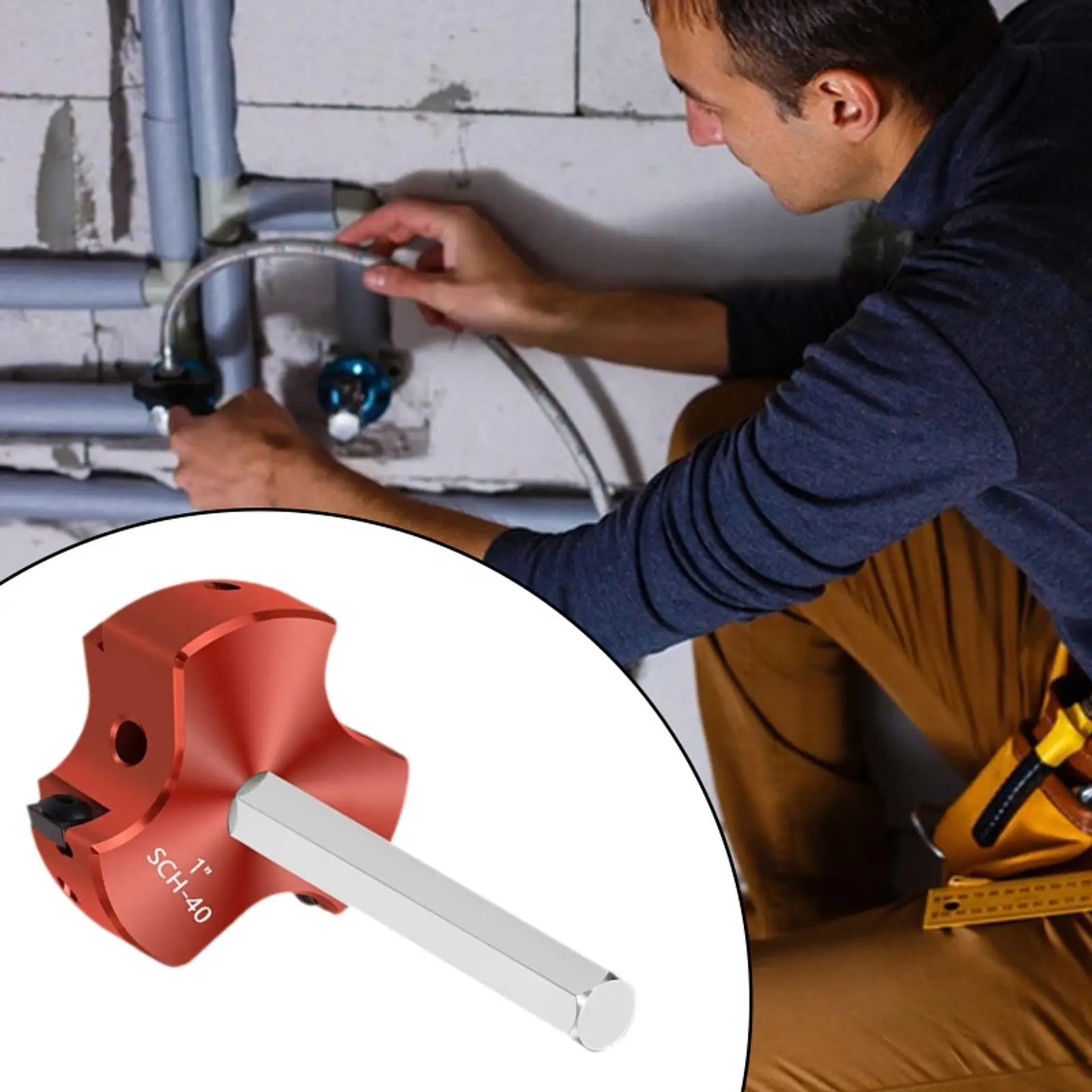 1 Pc PVC Pipe Reamer Aluminum Efficiently Cut Expand Tubes Pipe Perfect for DIY Enthusiasts Accurate Trimming PVC Pipe Reamer