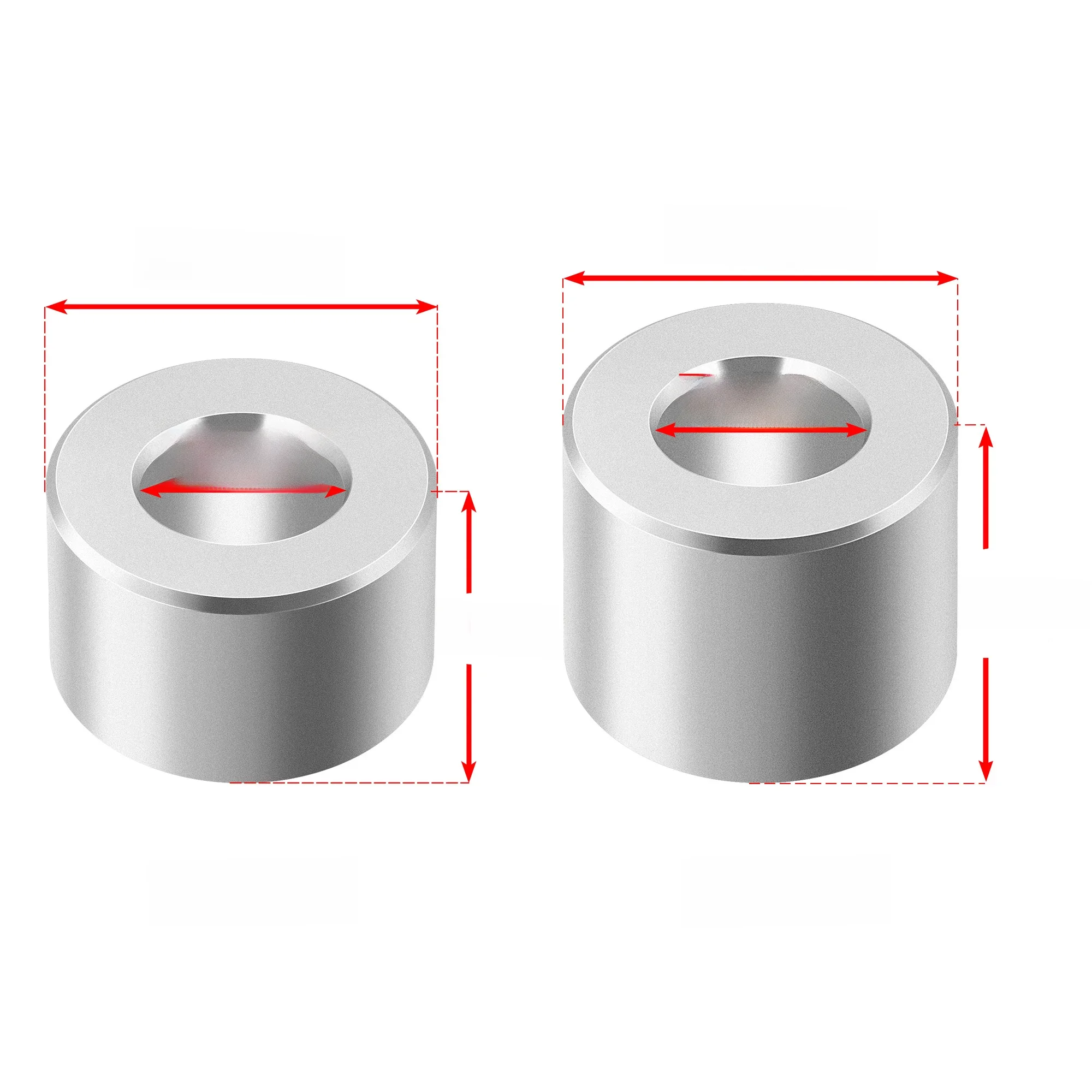 10/20 sztuk kolumna izolacyjna z rowkiem V części drukarki 3D Openbuilds aluminiowa podkładka dystansowa kwarcana średnica 5MM wysokość 6/8mm dla koła pasowego 3D — zdjęcie 2
