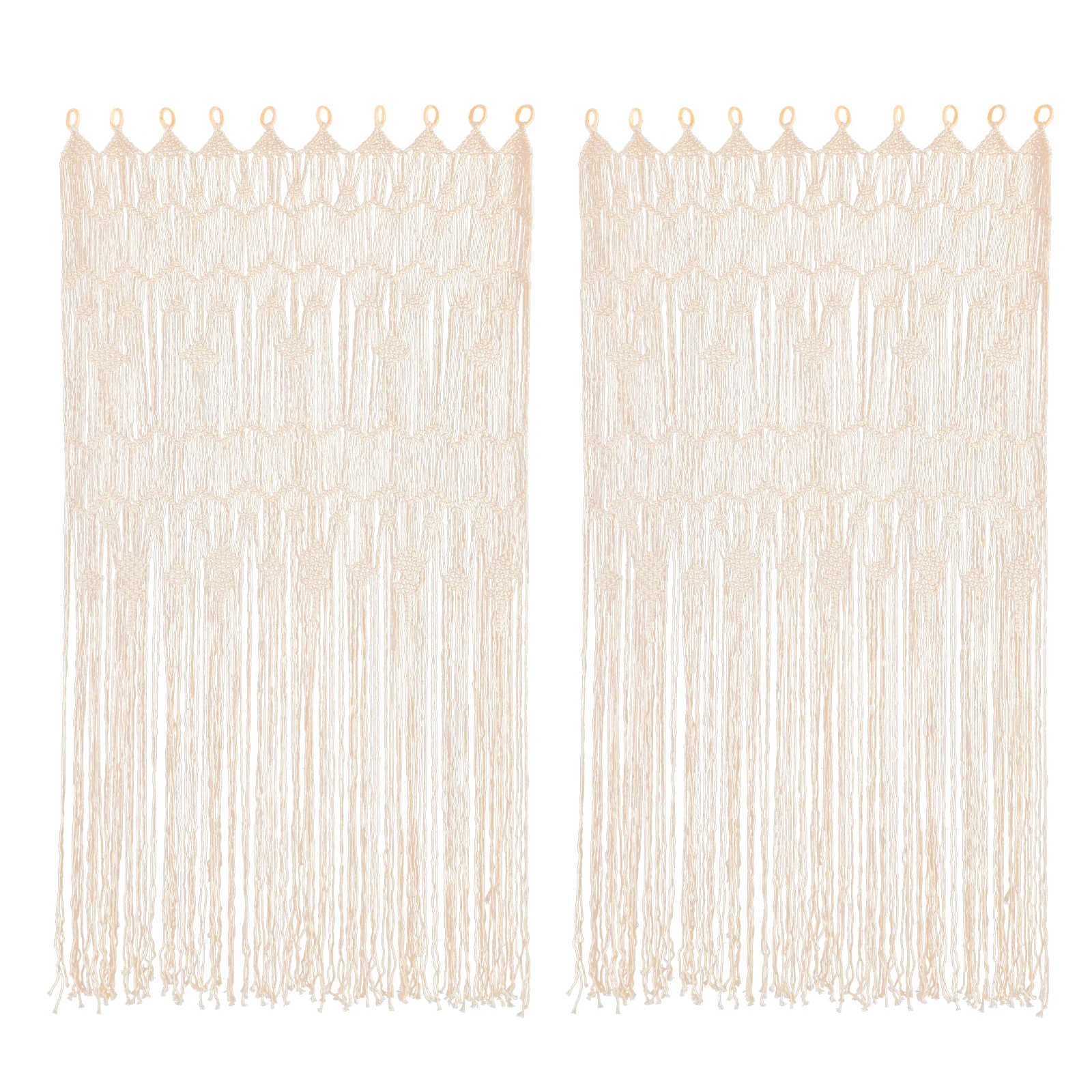 

Занавеска для окна макраме, перегородка для комнаты, занавеска для дверного проема, 39,37*78,74 дюйма, 2 панели, большая длинная настенная подвеска из макраме для гостиной