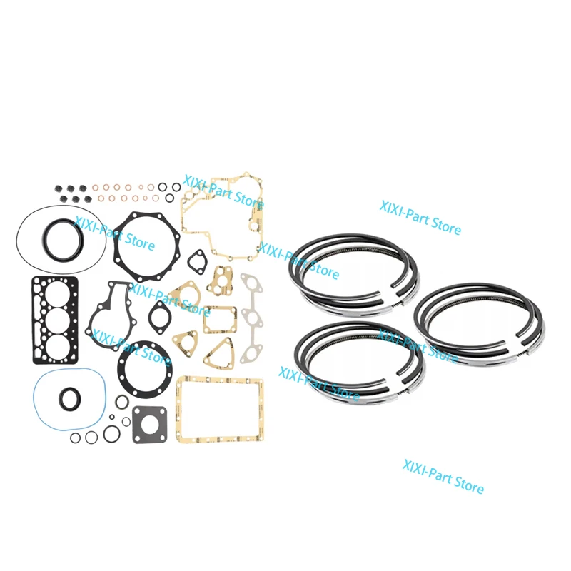 

D722 Full Gasket Kit Set+Piston Ring 67*1.5HK+1.5+3 For Kubota Engine Cylinder Head GasketOverhaul Rebuild Kit 67*1.5HK+1.5+3