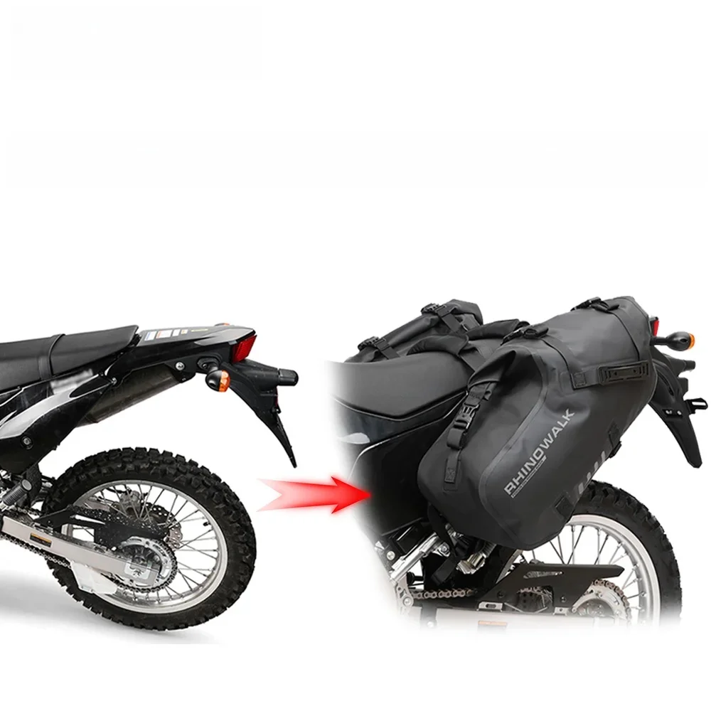 AliExpress Rhinowalk Motorcycle Saddle Side Bag 100% Waterproof 18L/28L/48L Riding Pannier Luggage Universal Fit Motor Without Side Racks