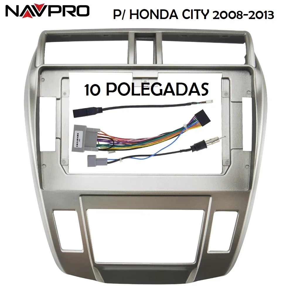 For HONDA CITY 2008-2014 10 INCH Frame and connecting cables for NAVPRO CASKA multimedia installation