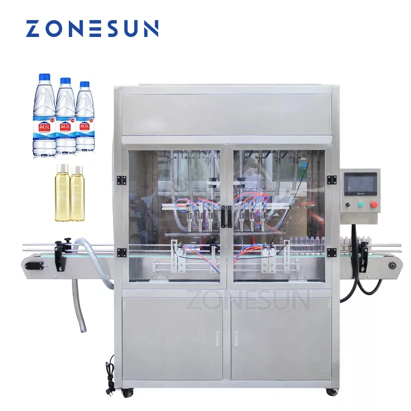 ZONESUN Automatic Pneumatic High Speed Beverage Production Line Beer Drinking Water Oil Perfume Filling Machine