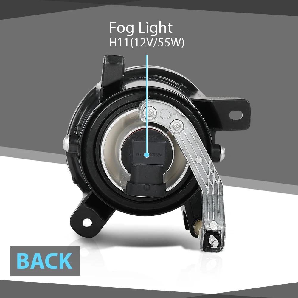 1 Pair Front Fog Light Halogen Lamp Kit Fit for 2009 2010 2011 2012 Audi A4 S4 B8 Sedan Car