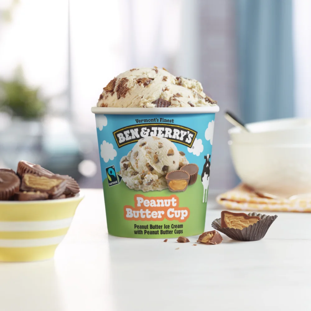 Pint of Ben & Jerry's ice cream 473mL 3 bundles (Peanutbuttercup  + NewYorkSuperFudgeChunk + ChunkyMonkey)