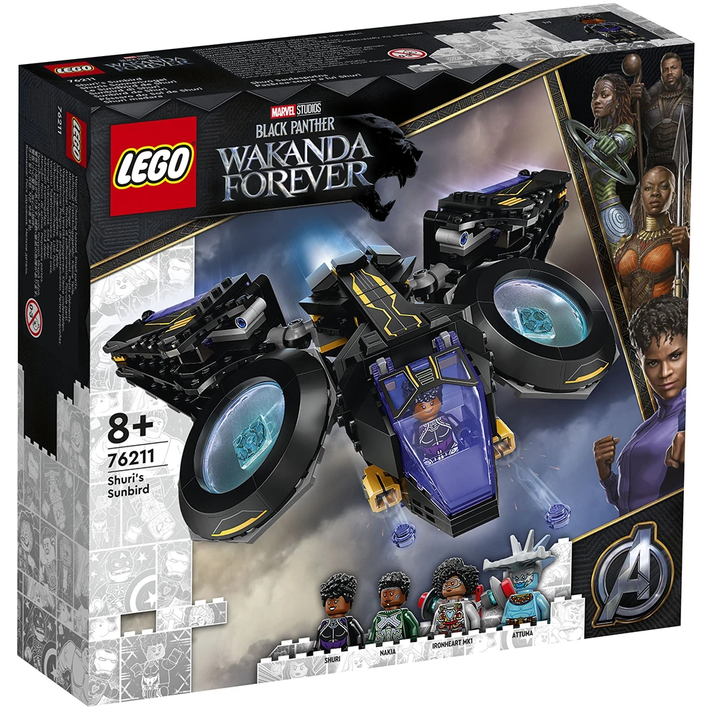 Lego Marvel - Black Panther: Shuri Sunbird, 76211, toys, boys, girls, blocks, pieces, original, store, official license, new, bricks, gift, man, female Adult