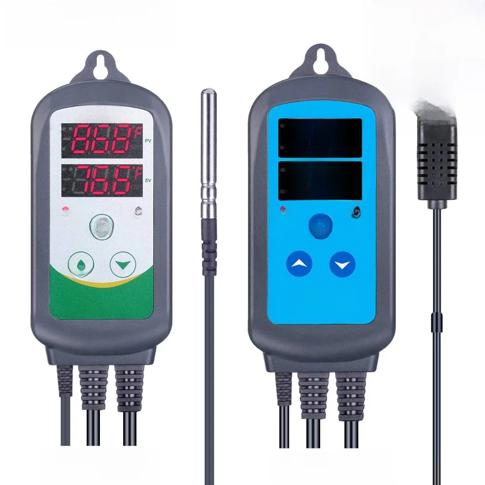Zestaw Combo INKBIRD Wstępnie okablowany cyfrowy kontroler wilgotności Dural Stage IHC200 i regulator temperatury ogrzewania i chłodzenia ITC-308 — zdjęcie 2