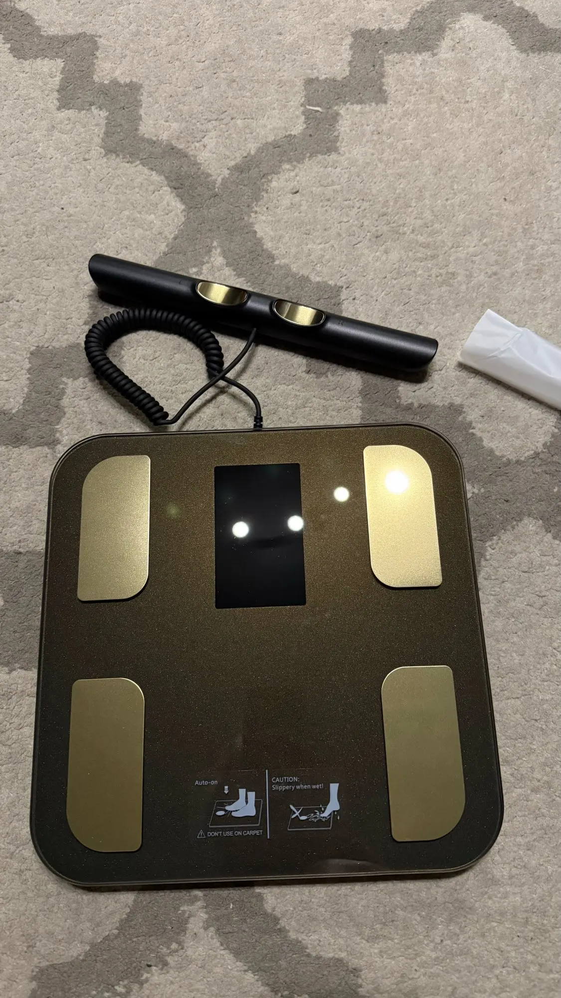 Smart Body Composition Scale with Handheld Sensor – 1.5 m Spiral Cable | Fitness & Health Tracker