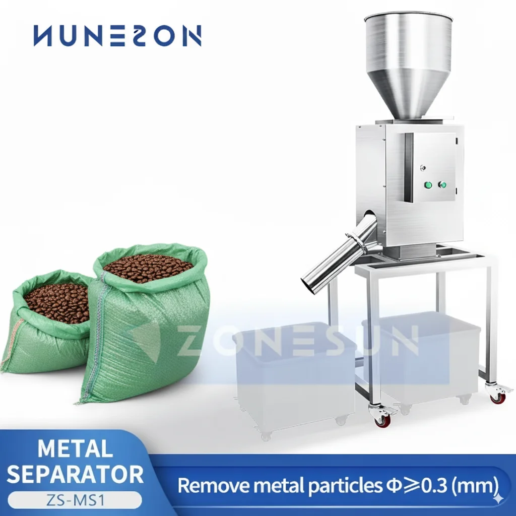 

Машина сепаратора гранул ZONESUN ZS-MS1 для удаления черных и неферростых металлических частиц