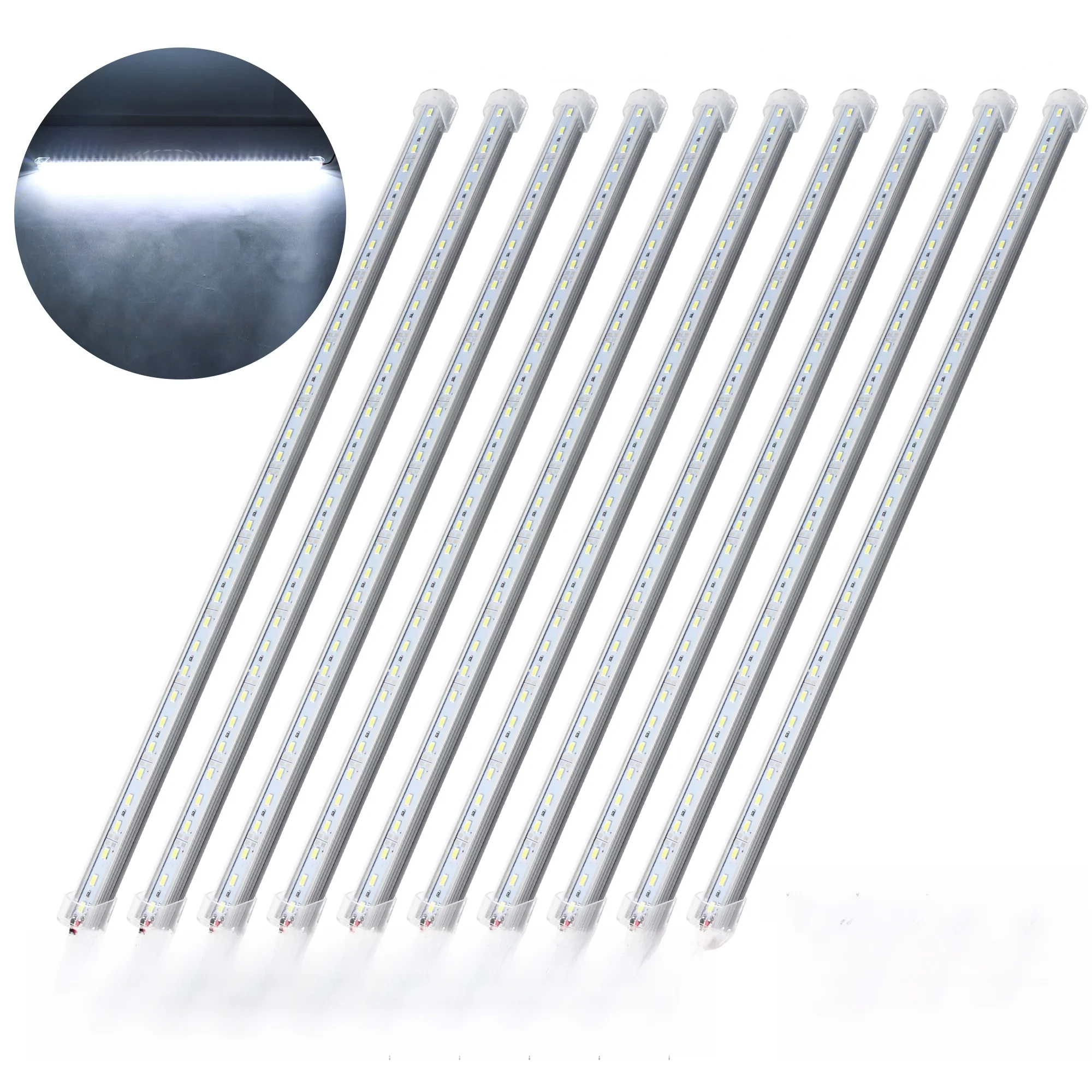 5/10PCS 12V 30/50CM Innen LED Auto Licht Bar Transparent Starre Streifen Lampe Van bus Caravan Vitrine Unter Zähler Schrank